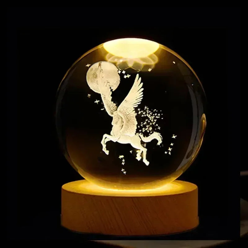Glowing 3D Crystal Lights