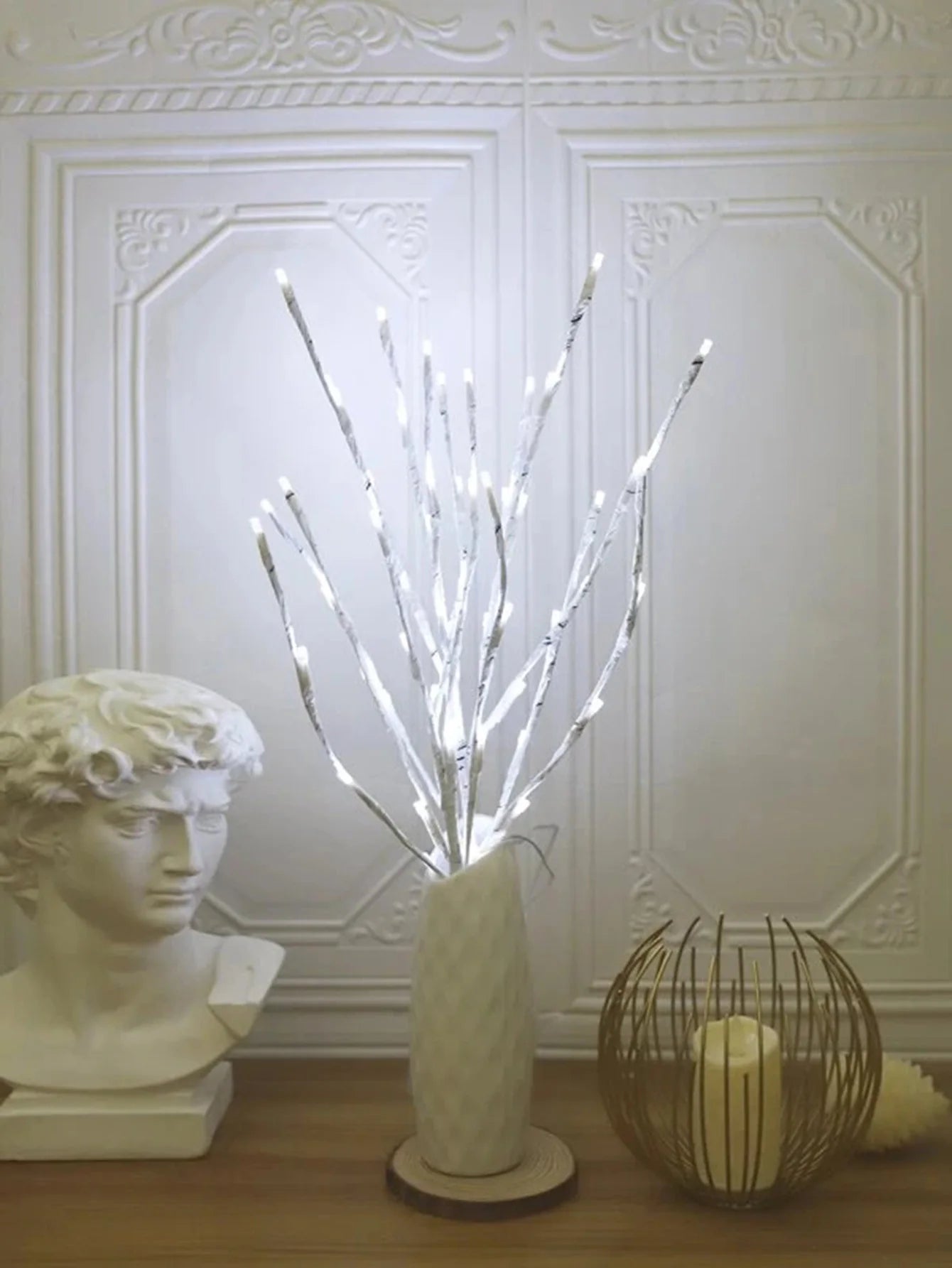 1 PC White Birch Branch Light