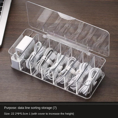 Transparent Plastic Cable Storage Box