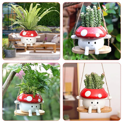 Cute Mushroom flower pot