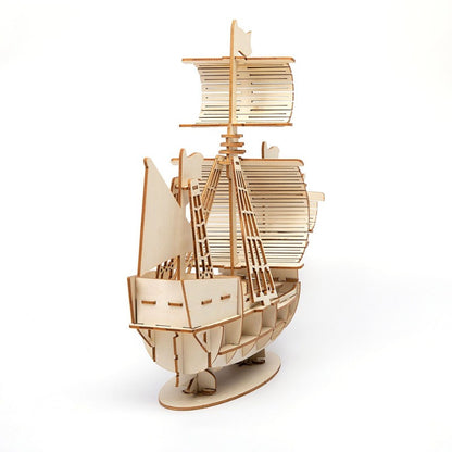 Sailboat Wooden Puzzle Model Kit