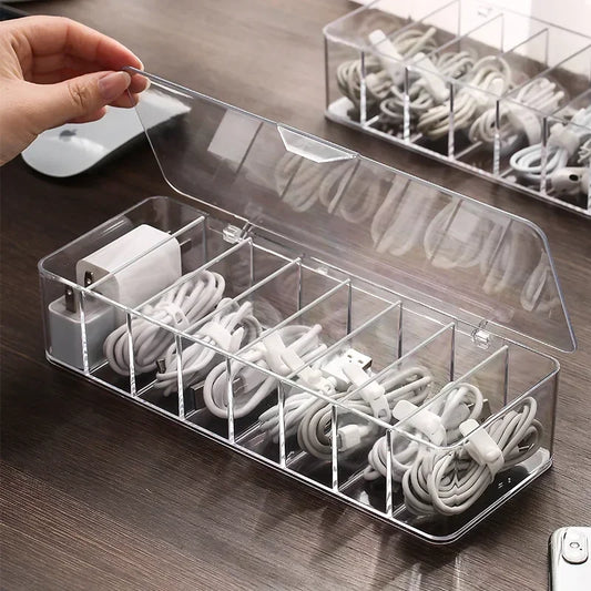 Transparent Plastic Cable Storage Box