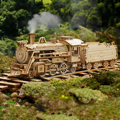 Locomotive Wooden Puzzle Scale Model Kit