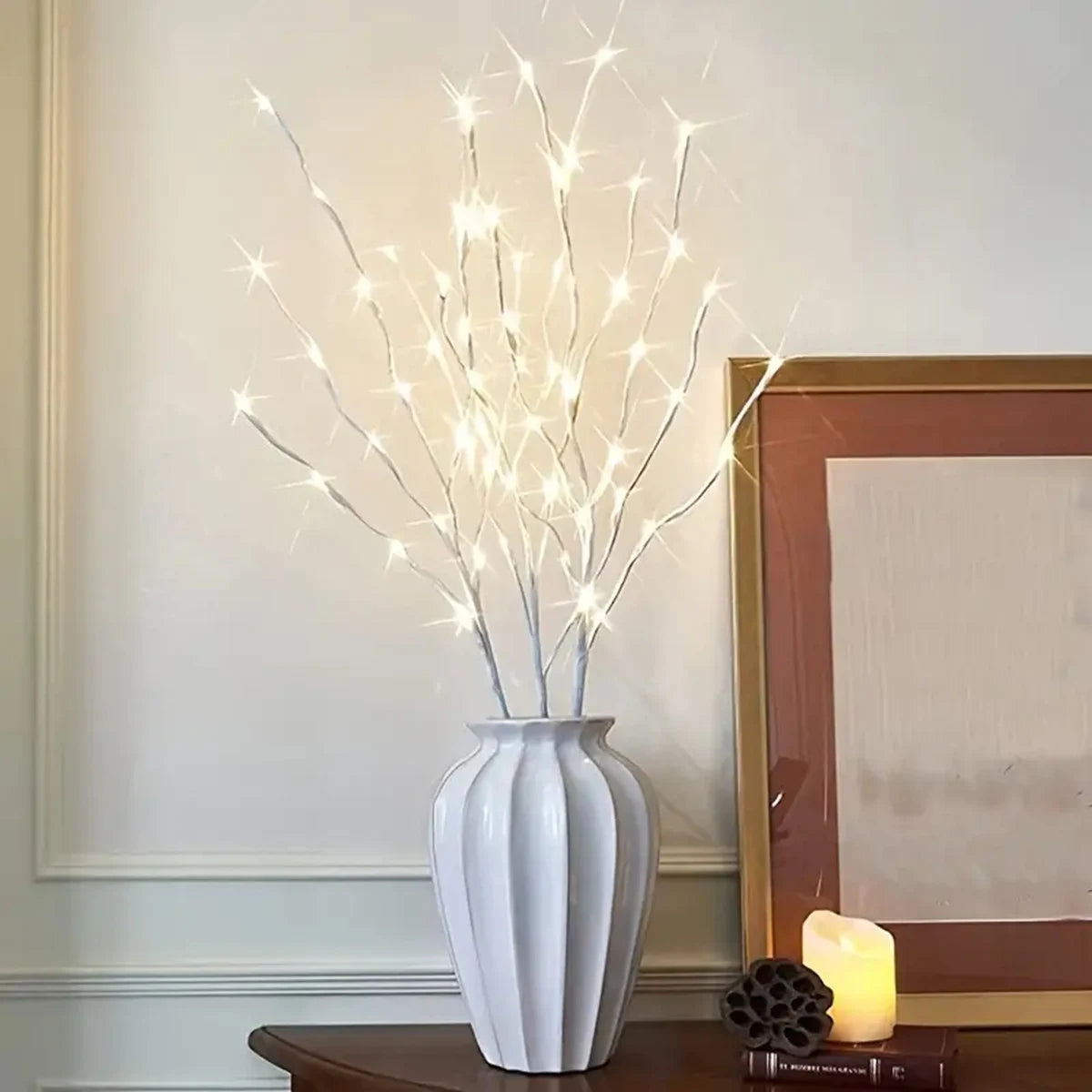 1 PC White Birch Branch Light