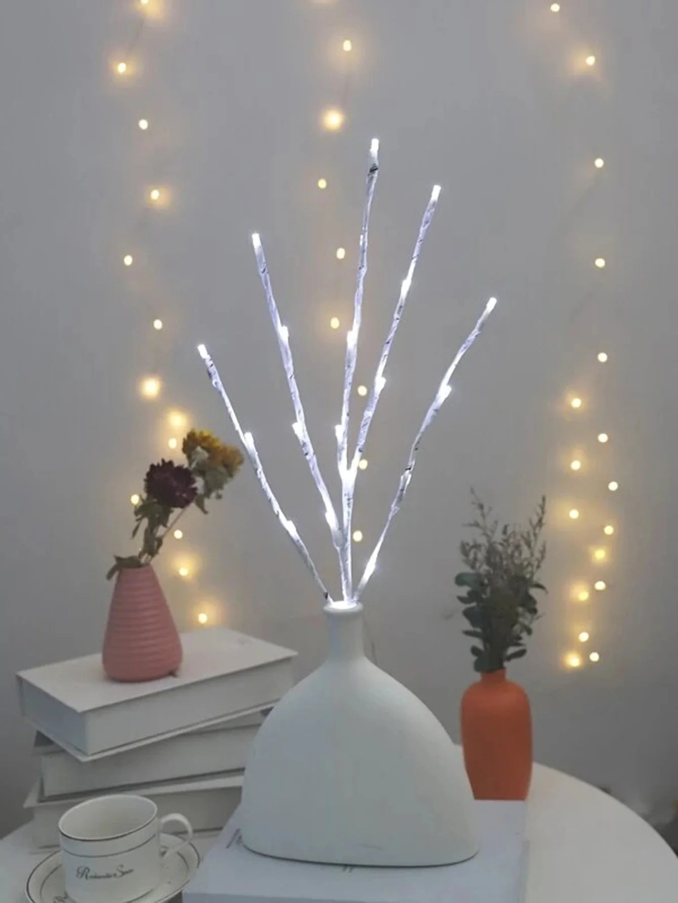 1 PC White Birch Branch Light